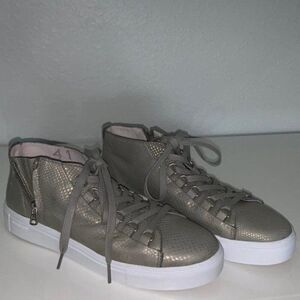 BLACKSTONE Men Handcrafted Premium Leather Grey Metallic Snake Embossed Size 41